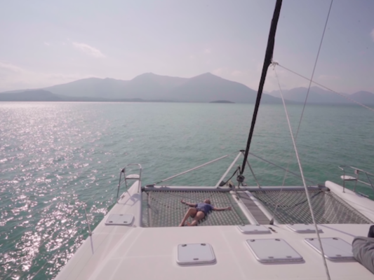 View of Lake Clark from sailboat